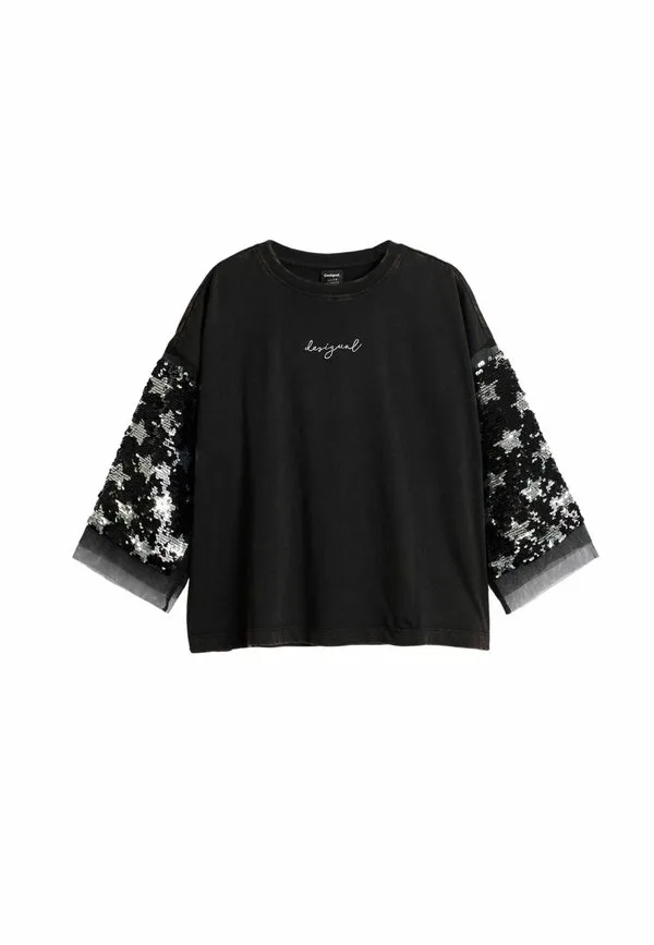 Футболка с рукавами 3/4 и принтом в виде звезд Desigual, White
