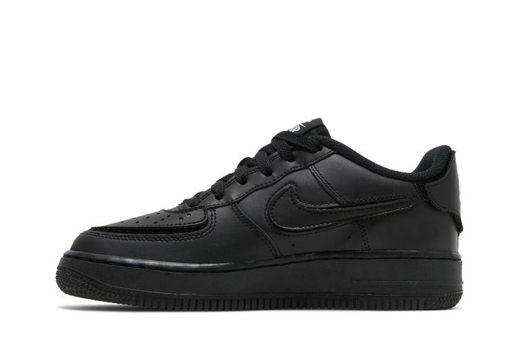 Кроссовки Air Force 1/1 GS 'Black Bright Crimson', черный — фото 3