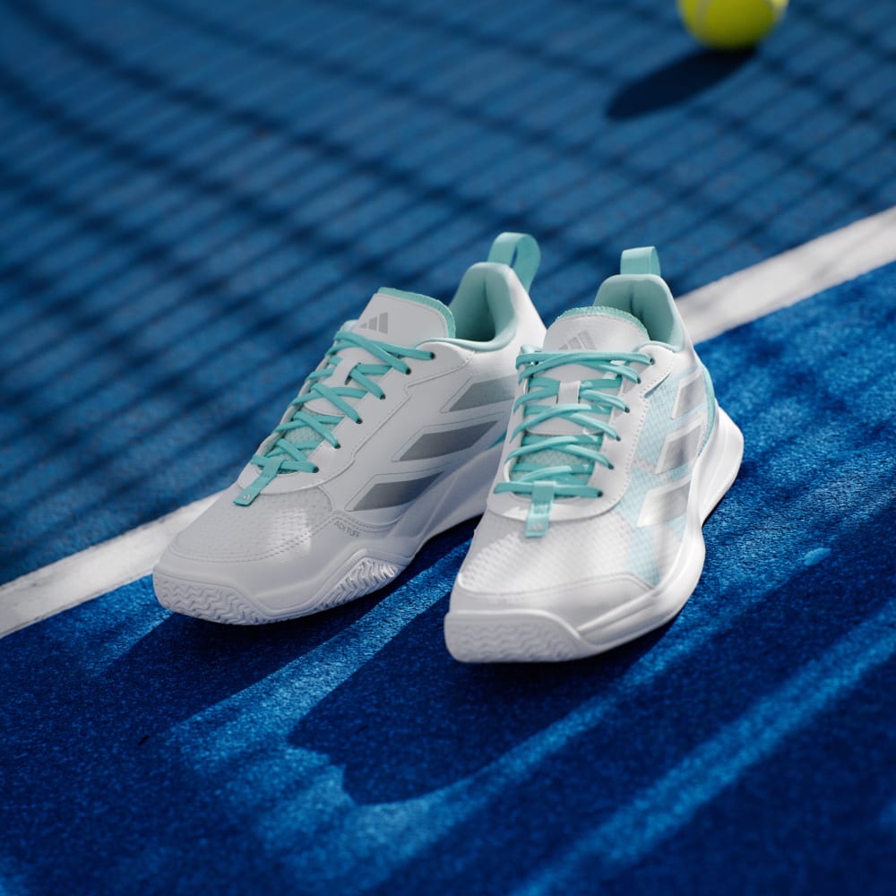 Кроссовки Adidas Avaflash Low Tennis Shoes, цвет Cloud White/Silver Metallic/Flash Aqua — фото 4