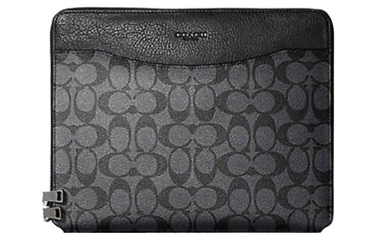 

COACH Мужской клатч Tech Case Coated Canvas, серый и черный
