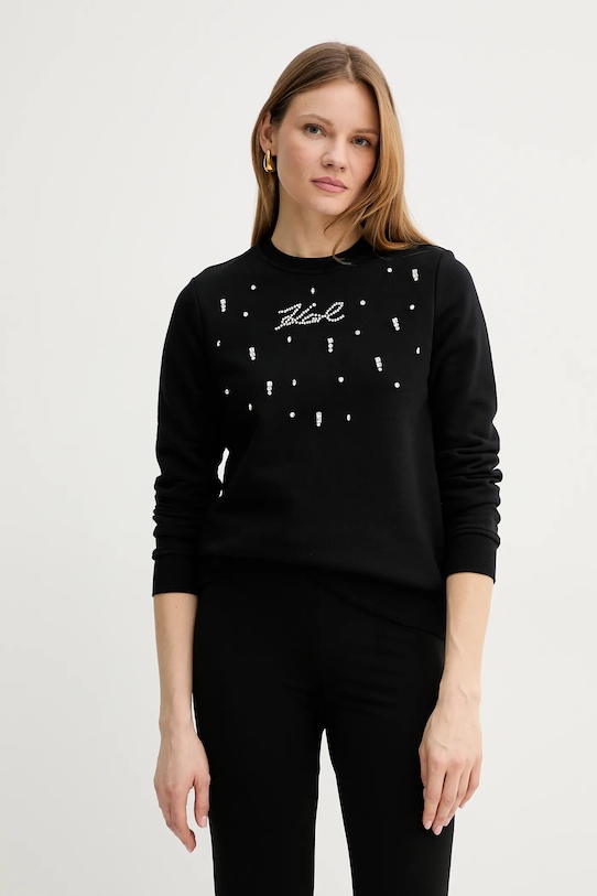 

Хлопковая толстовка Karl Lagerfeld, черный