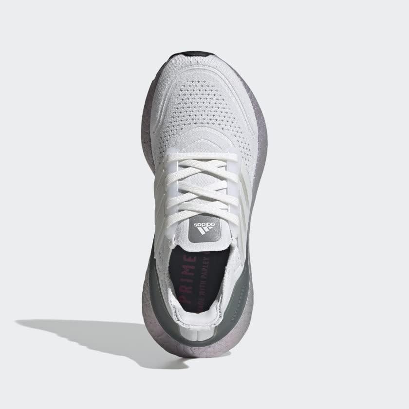 Кроссовки для бега Adidas Ultraboost 21 для детей и взрослых, белый/зеленый — фото 3