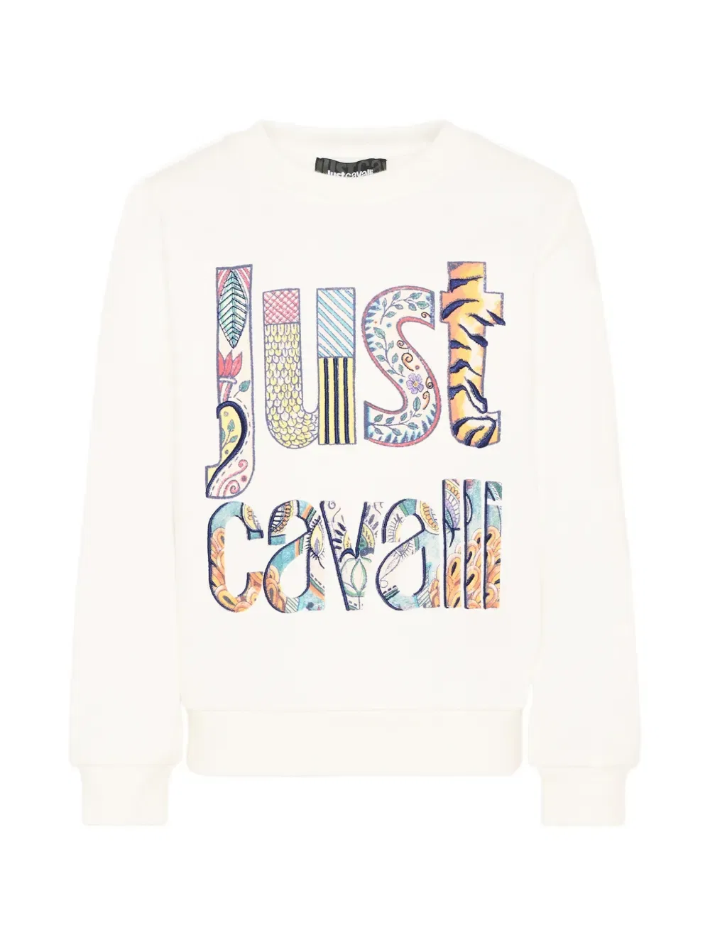 Толстовка с круглым вырезом и логотипом Just Cavalli Kids, нейтральный