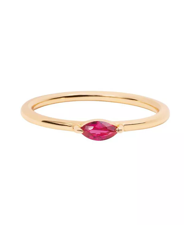 

Кольцо с камнем маркиза - мартовский аквамарин Little Sky Stone, ruby