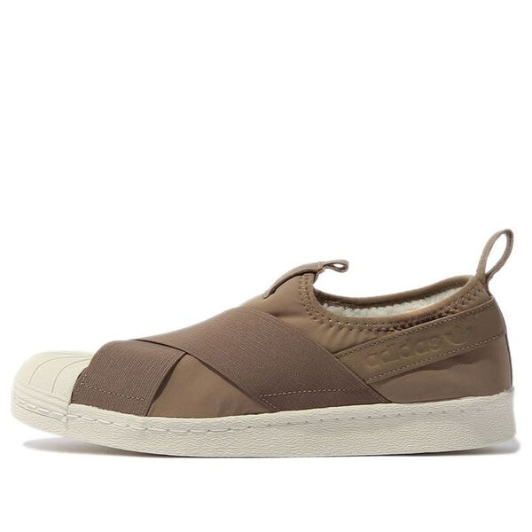 

Кроссовки оригинальные sst slip on флис Adidas, коричневый