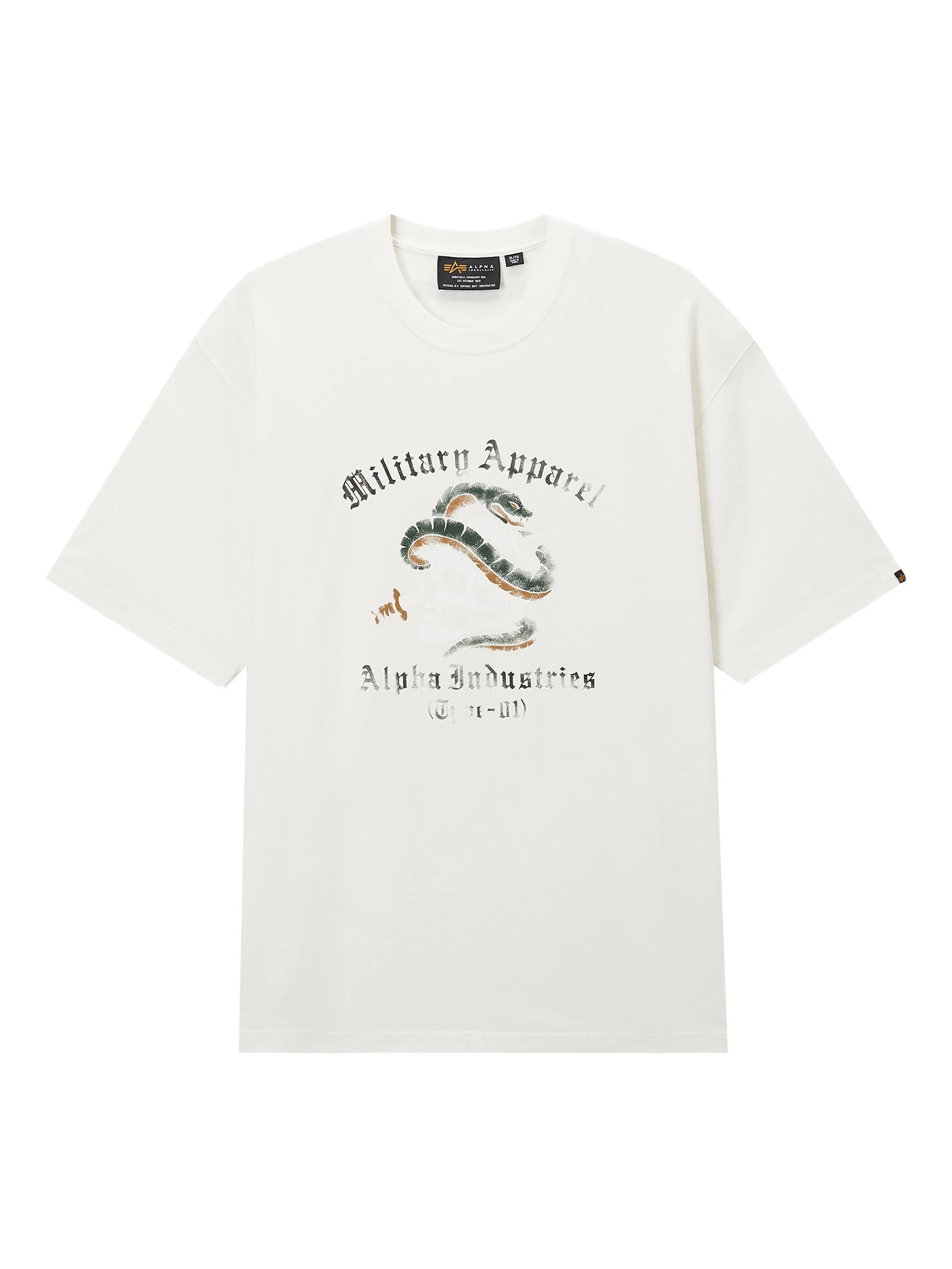 

Футболка с графичным принтом Alpha Industries, белый