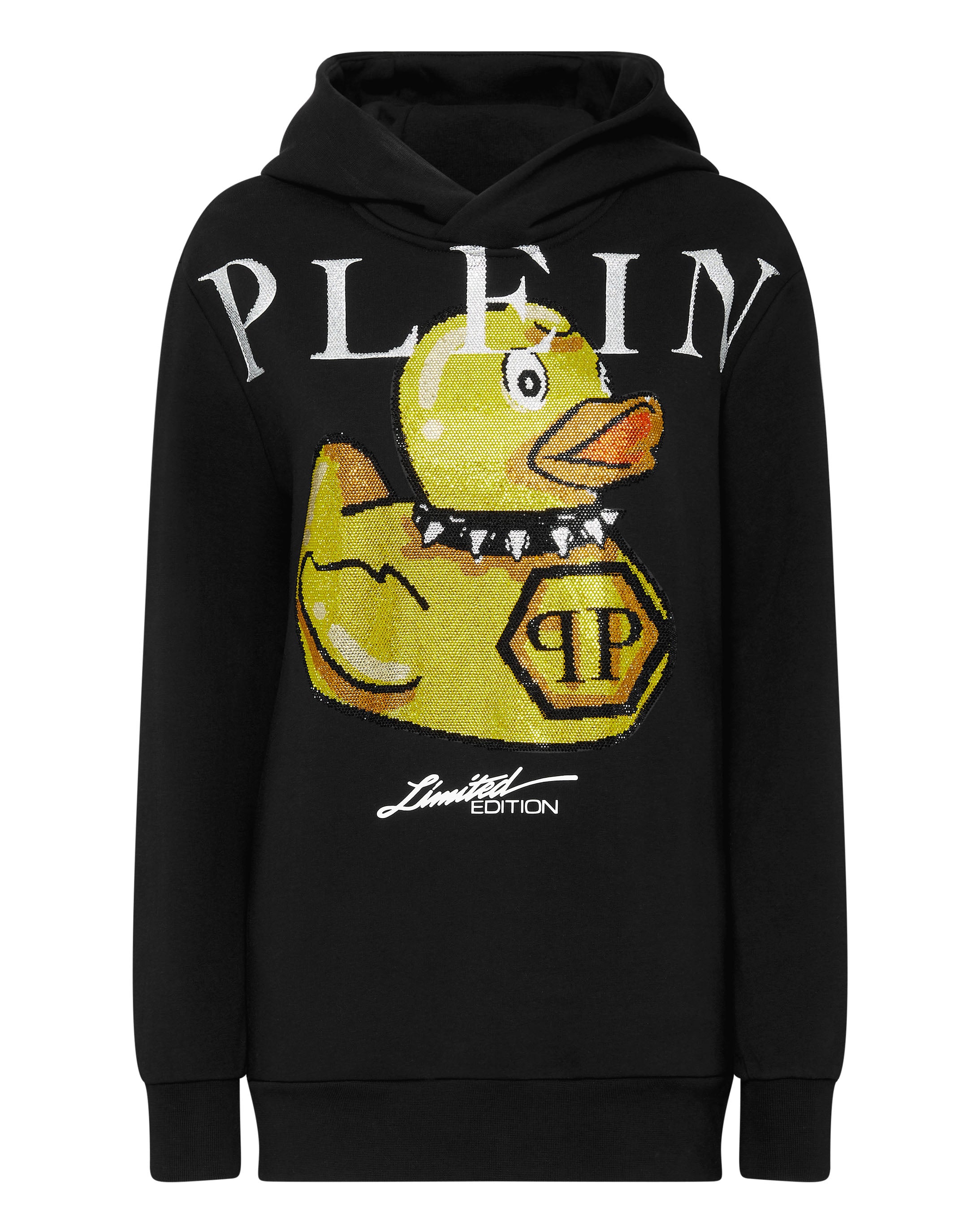 

Толстовка с капюшоном Stones PP Duck PHILIPP PLEIN, черный