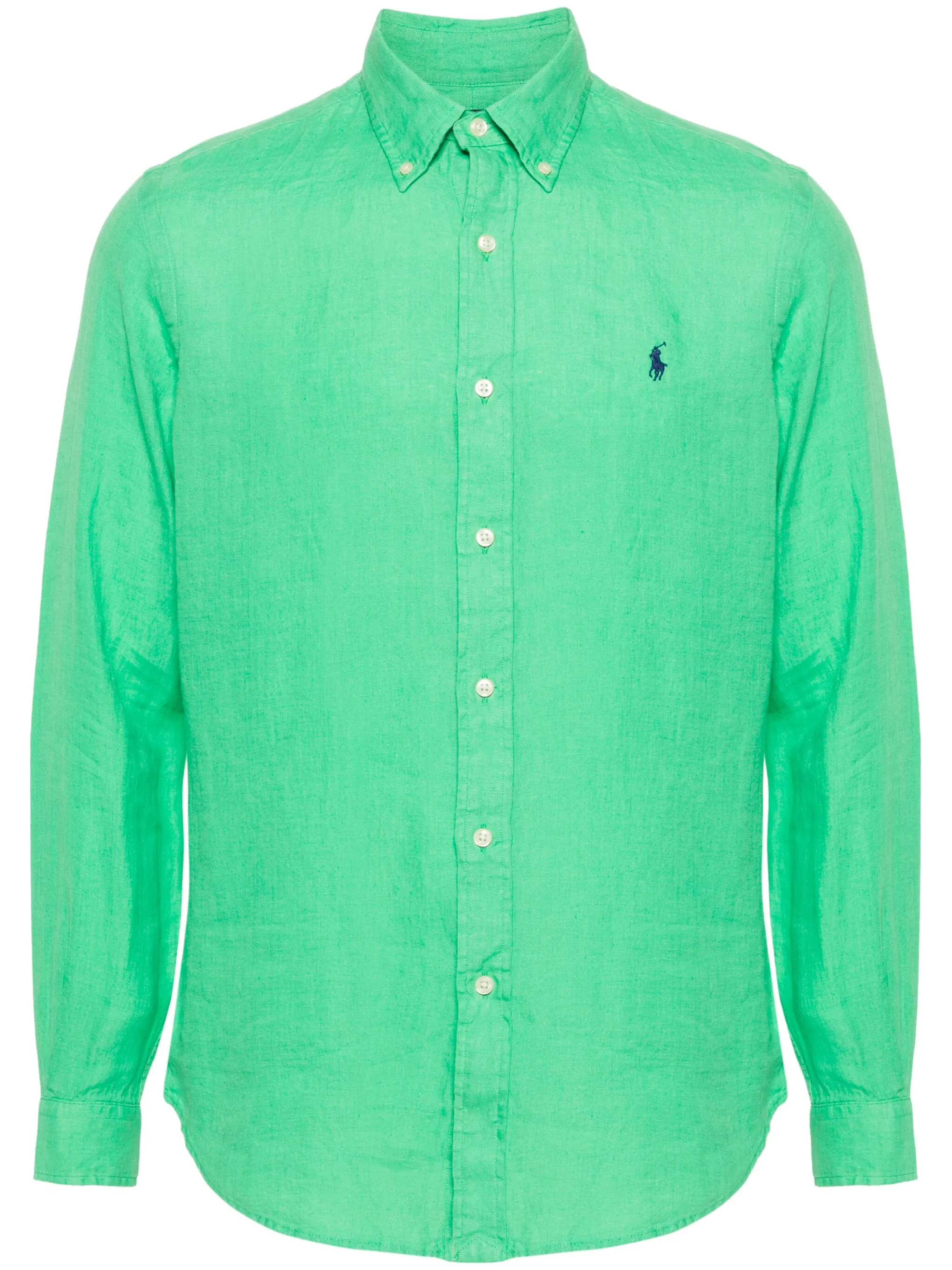 

Льняная рубашка с логотипом Polo Pony Polo Ralph Lauren, зеленый