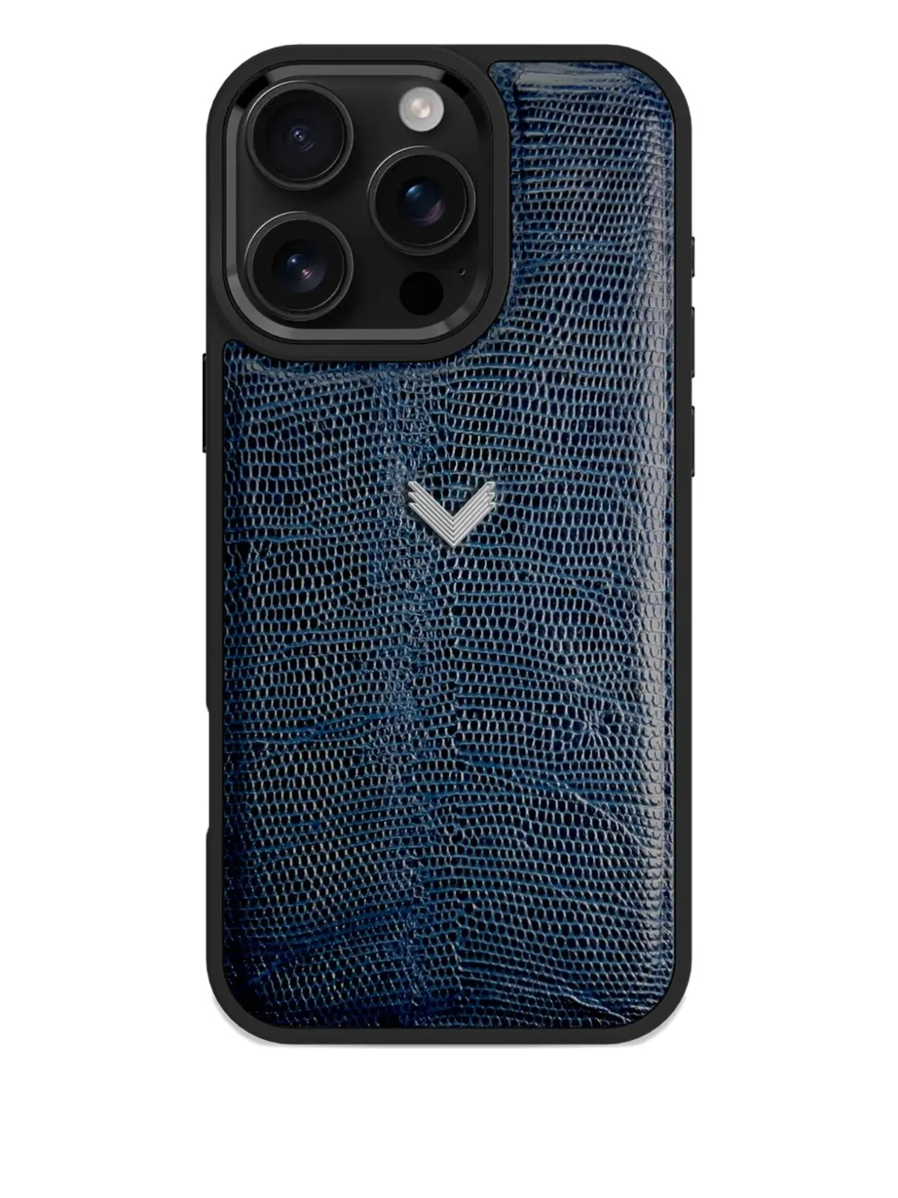 

Чехол для iPhone 16 Pro с текстурой под ящерицу Velante, синий