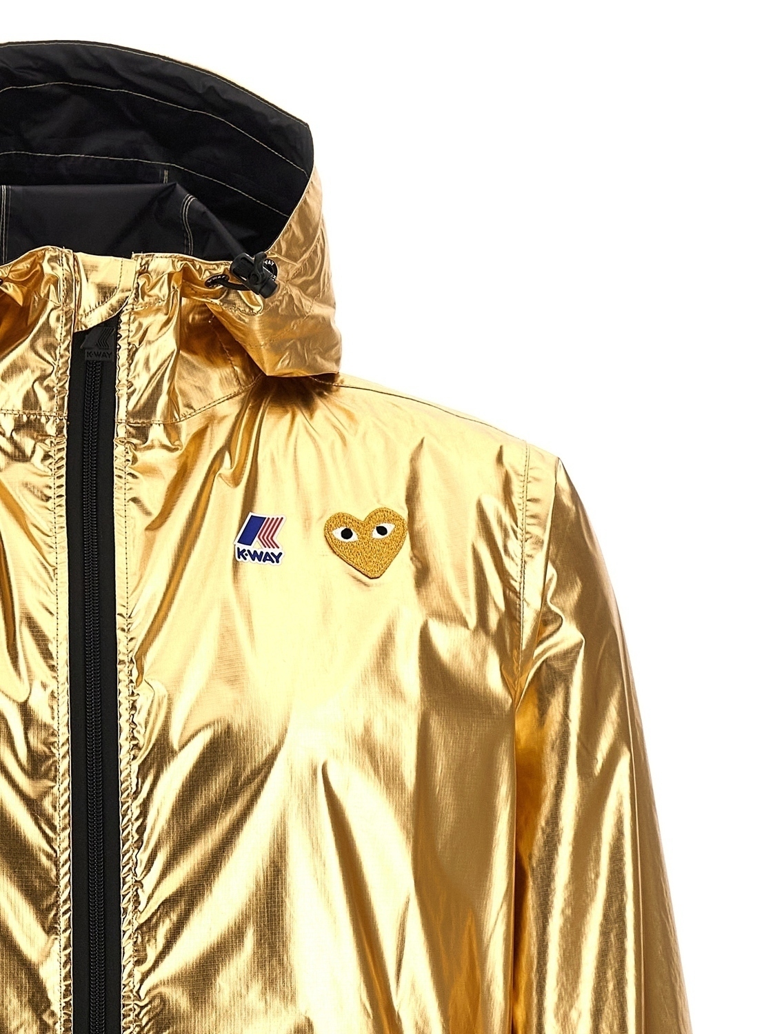 Куртка Comme Des Garçons Play x K-Way Comme Des Garçons Play, золото — фото 3