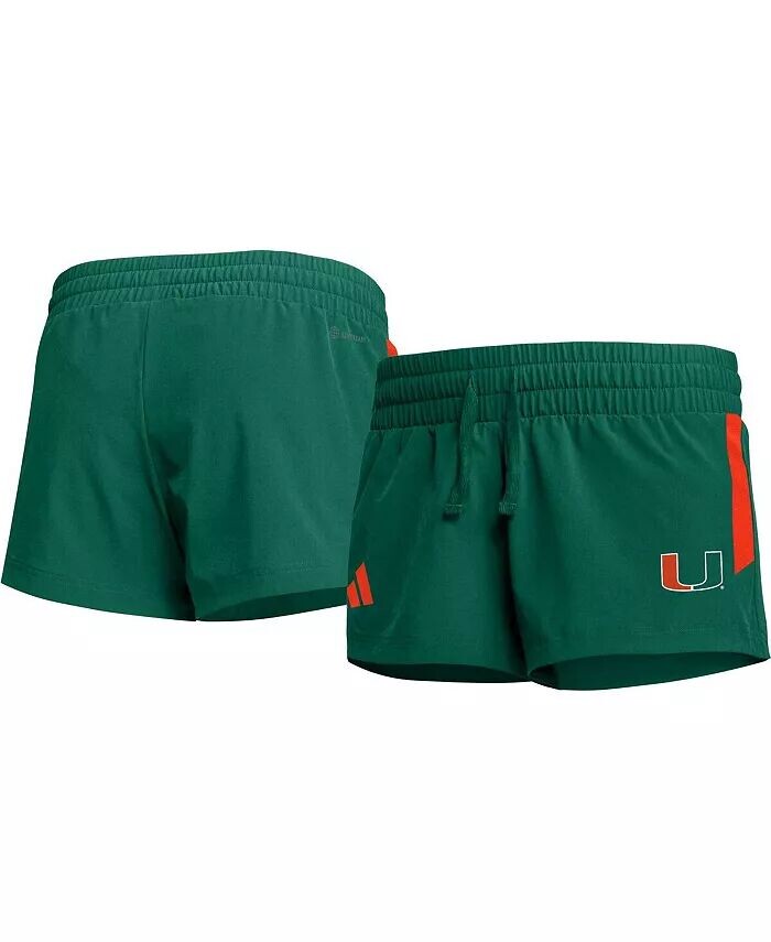 

Женские зеленые спортивные шорты Miami Hurricanes 2023 Sideline Adidas