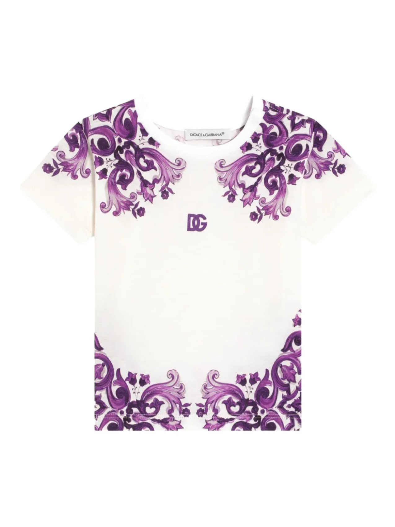 

Dolce & Gabbana Kids футболка с принтом Majolica, белый