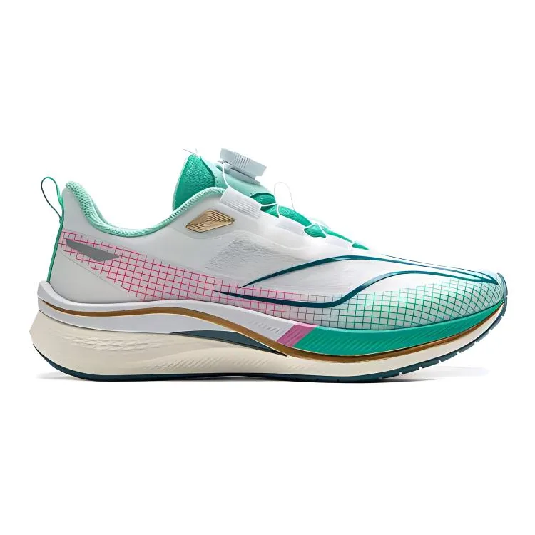 YOUNG Li-Ning YOUNG Red Hare 7 PRO YOUNG детские кроссовки для бега с низким верхом, устойчивые к истиранию, зеленые и белые — фото 3