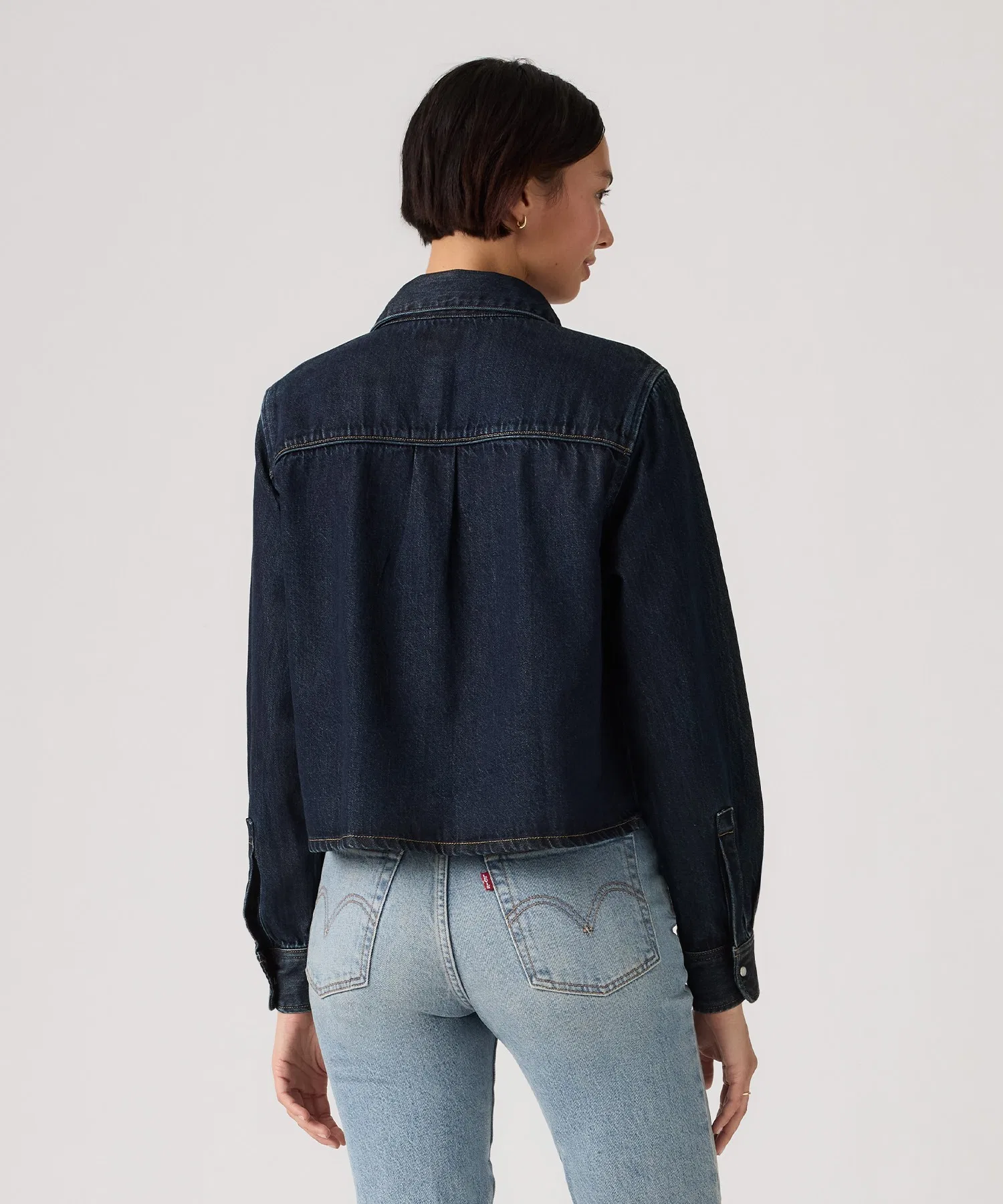 Женская рубашка Levi's Logan из денима тёмно-синего цвета — фото 2