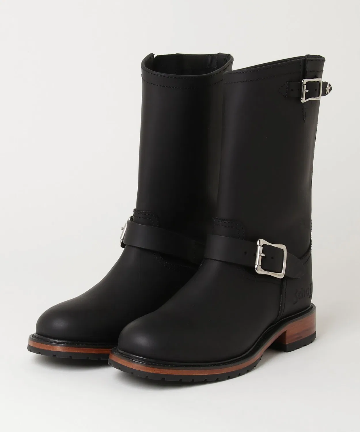 Ботинки инженерные Schott Viper Boots на шнуровке, чёрные