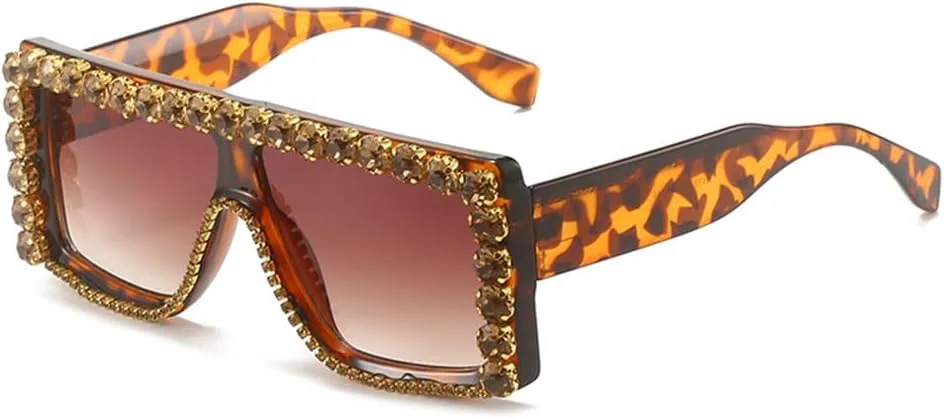 

Солнцезащитные очки с бриллиантами для женщин, солнцезащитные очки со стразами для мужчин, увеличенная оправа, винтажные очки, защита от УФ-излучения UV400 HDUBFY, C3