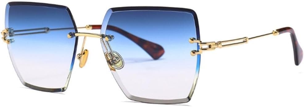 

Женские солнцезащитные очки без оправы с градиентной защитой от УФ-излучения UV400 для занятий спортом на открытом воздухе, бега и езды на велосипеде Generic, Blue Gradient