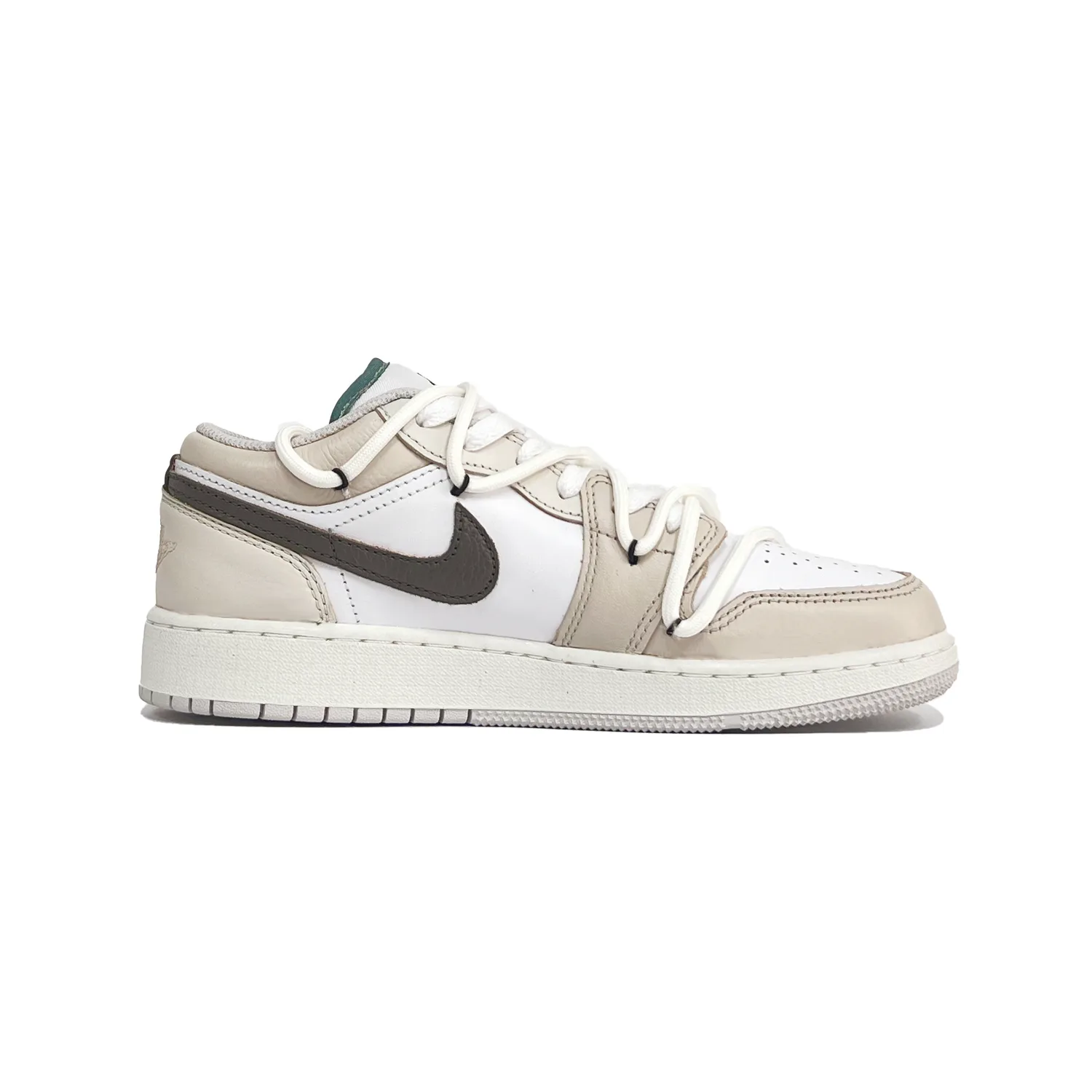 Air 1 Low SE Leather Slip Resistant Abrasion Resistant низкие Jordan, хаки — фото 3