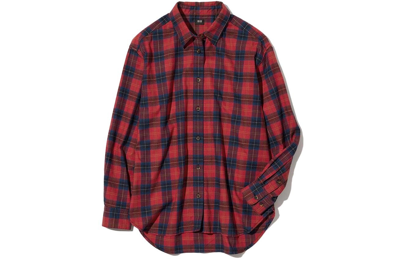

Рубашка Uniqlo Flannel Checked, красный