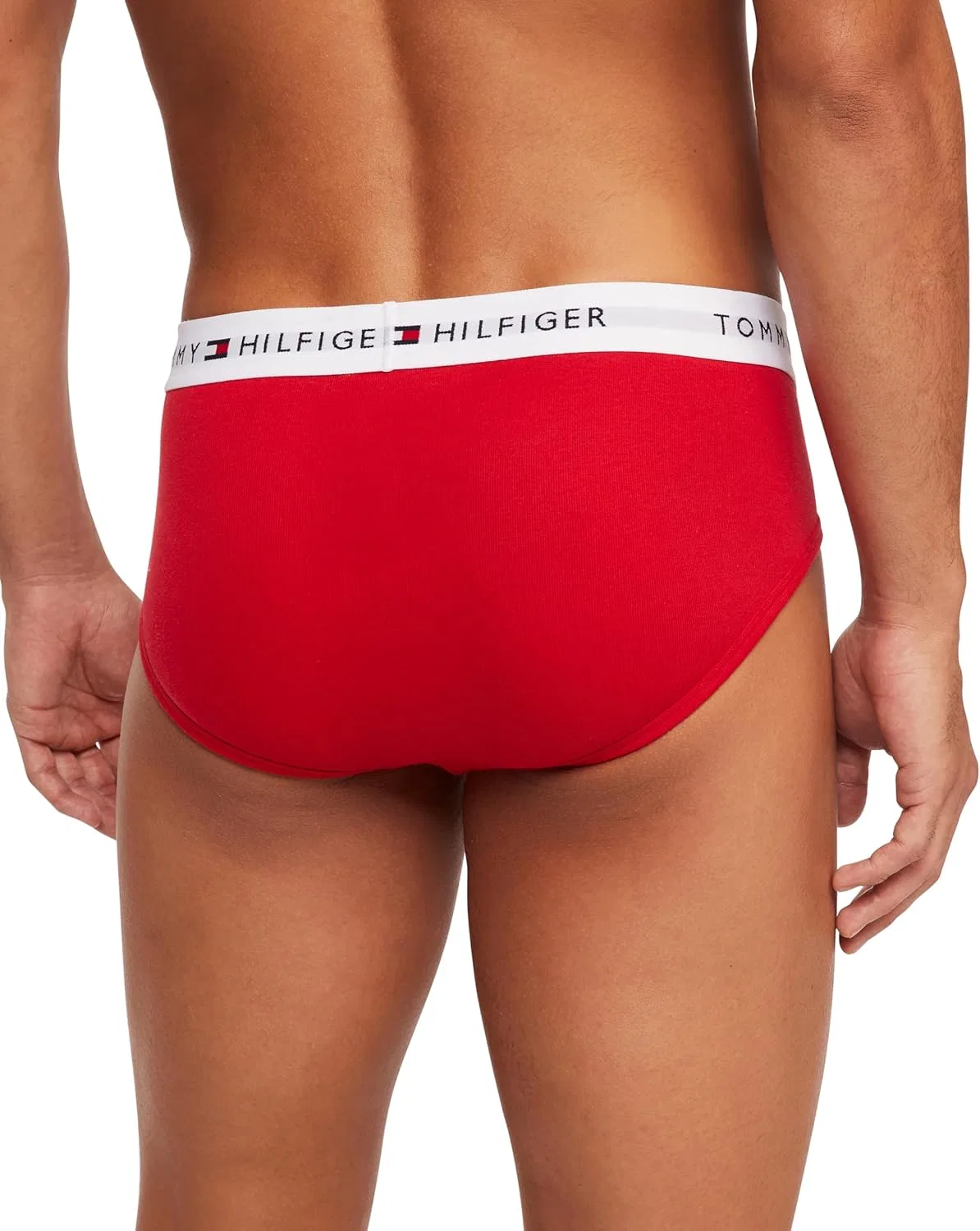 Брифы Tommy Hilfiger, 4 шт., черный, красное дерево, синий — фото 3