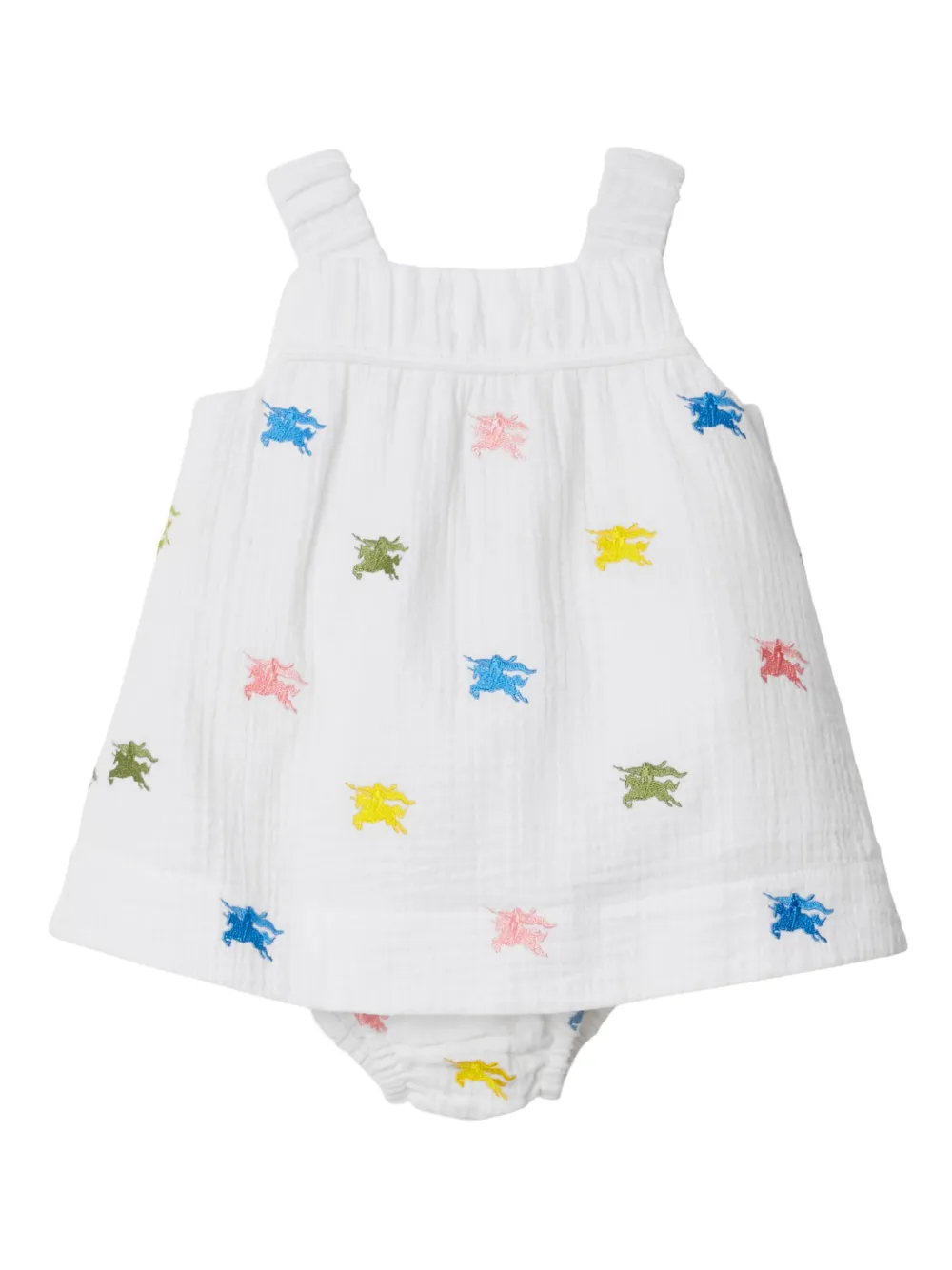 

Платье с логотипом EKD BURBERRY KIDS, белый