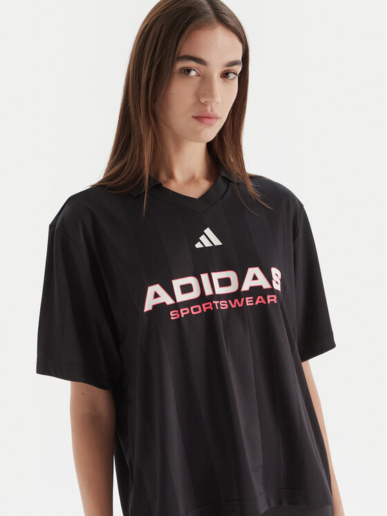 Поло loose fit Tiro JN2749 Adidas, черный — фото 4