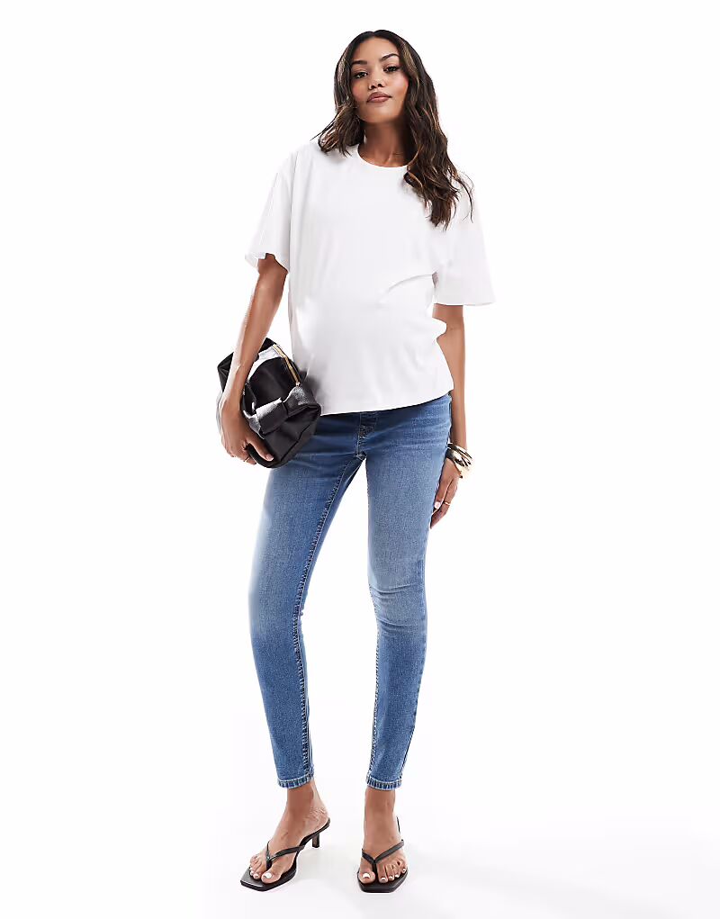 

Узкие джинсы ASOS DESIGN Maternity Ultimate в средне-синем цвете ASOS Maternity