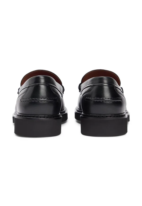 Сверхлегкие кожаные лоферы с кисточками (слипоны) Tommy Hilfiger, Black — фото 3