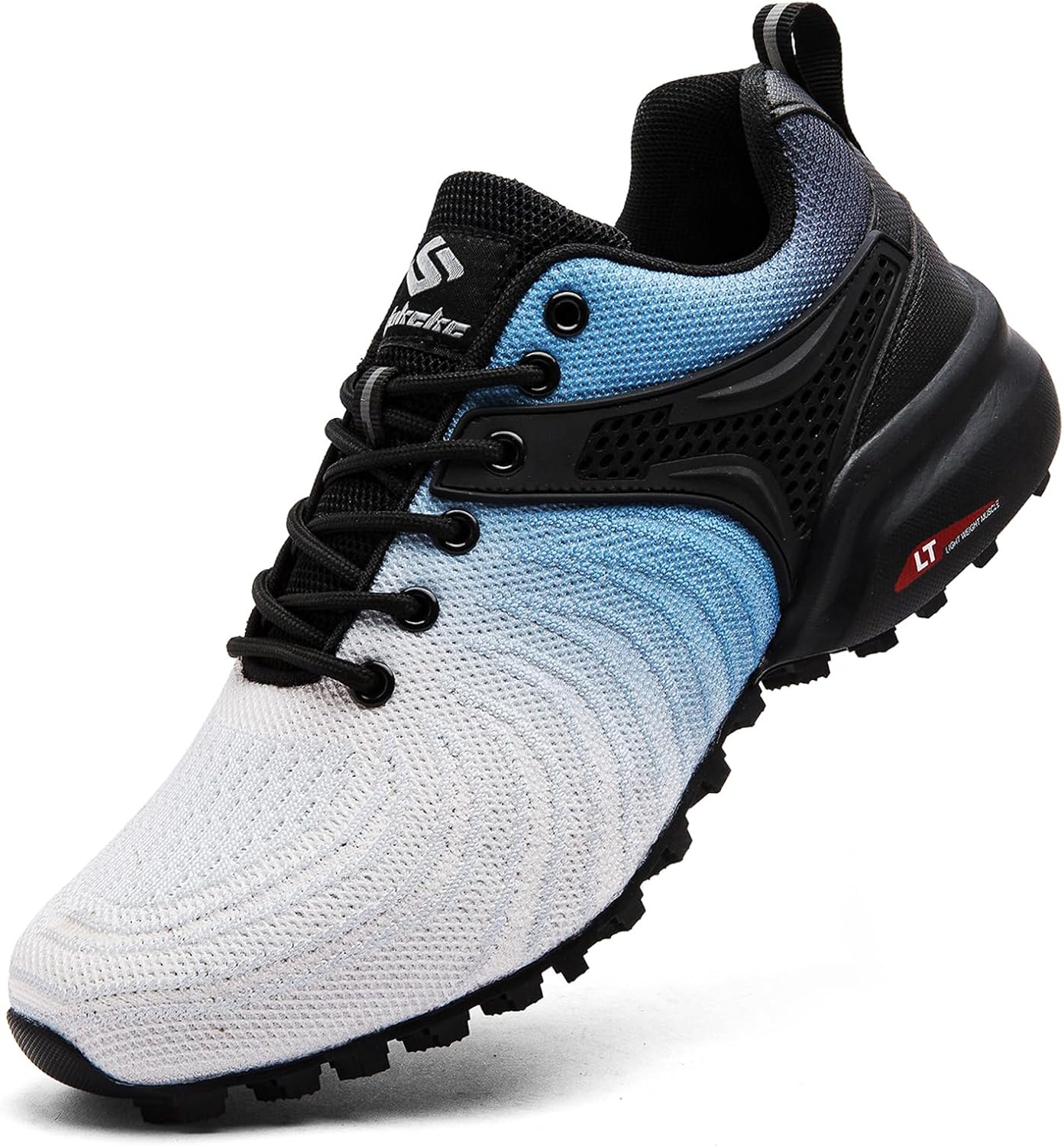 

Мужские кроссовки для трейлраннинга Легкие Дышащие Для ходьбы и походов Спортивная обувь для улицы Теннис и кросс-тренинг Unitysow, белый/синий