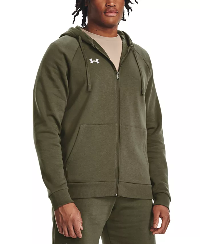 

Мужская флисовая толстовка Rival с молнией и капюшоном Under Armour, зеленый