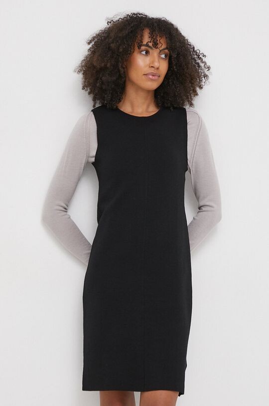 

Платье из смесовой шерсти Calvin Klein, черный