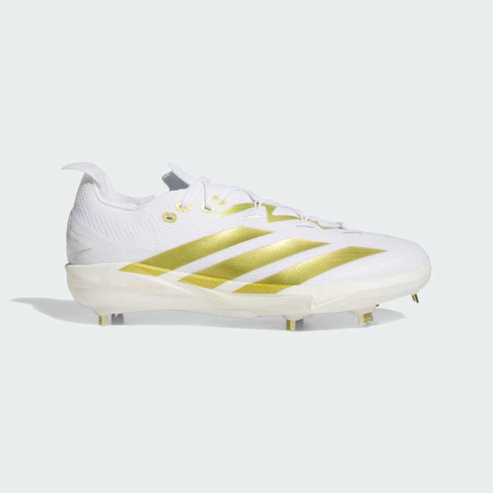

Бутсы Adidas Adizero Electric+ 2.0 Cleats, цвет Cloud White/Gold Metallic/Gold Metallic