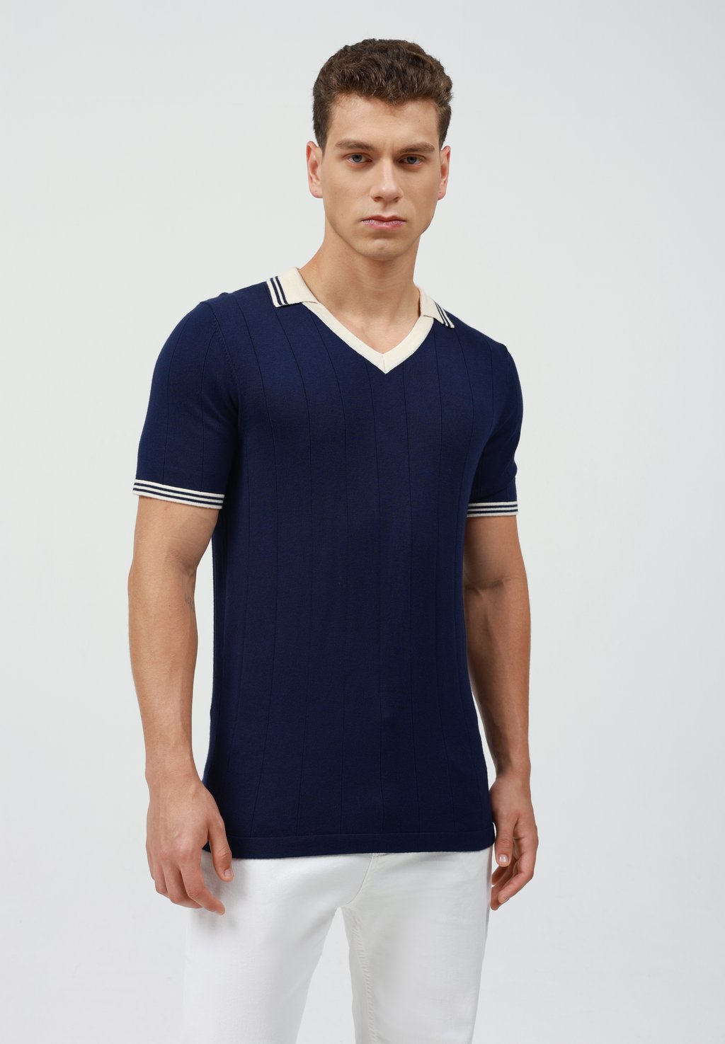 

Рубашка поло Pier One by Zalando, темно-синий