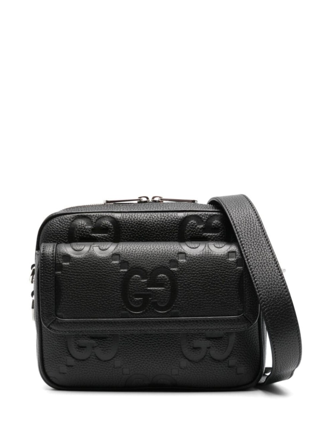 

Gucci сумка-мессенджер с узором Jumbo GG, черный