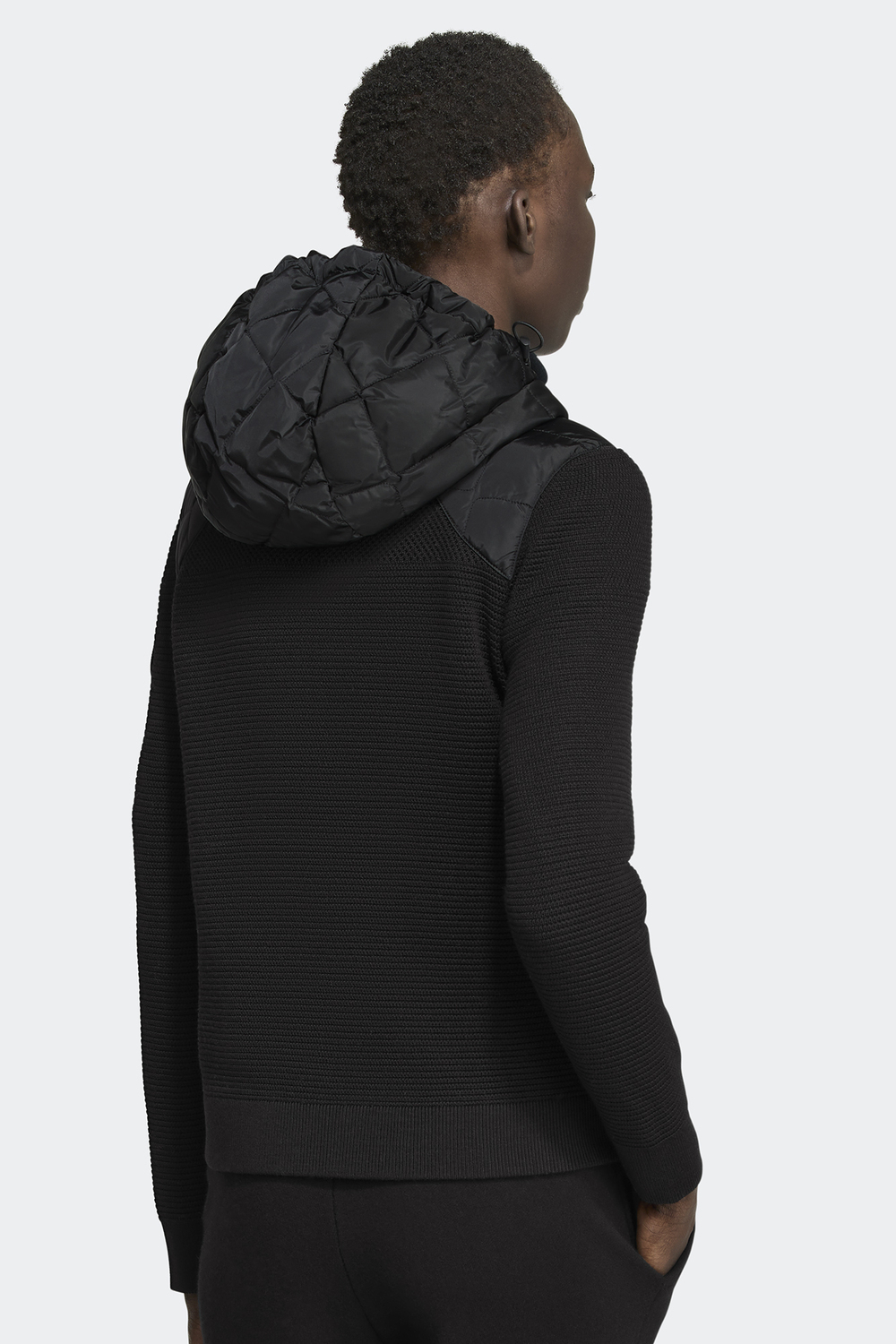 Худи Canada Goose HyBridge Quilted Knit Black Label, черный — фото 4