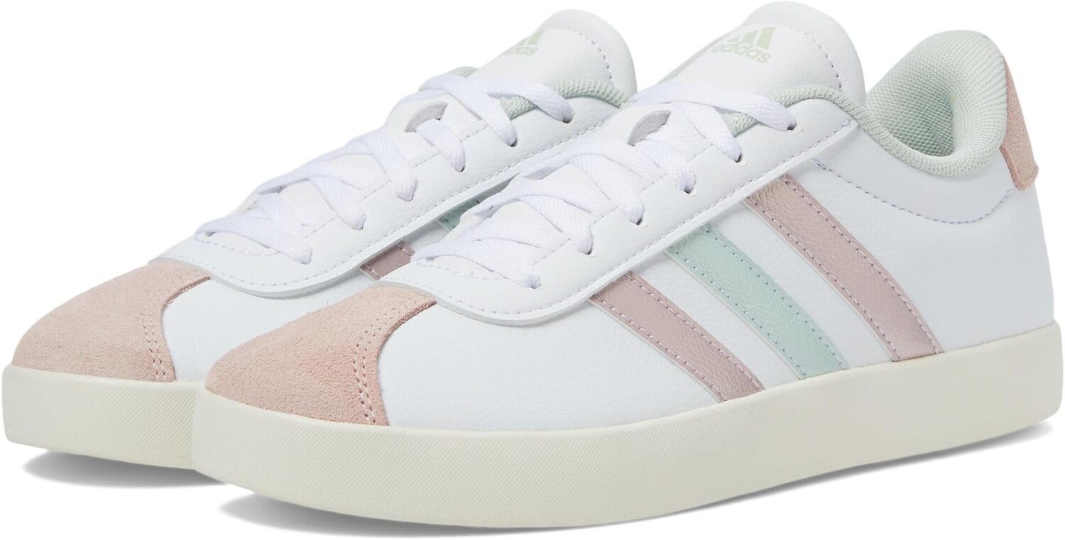 

Кроссовки adidas Kids Vl Court 3.0 Shoes, цвет White/Linen Green Metallic/Sandy Pink Metallic