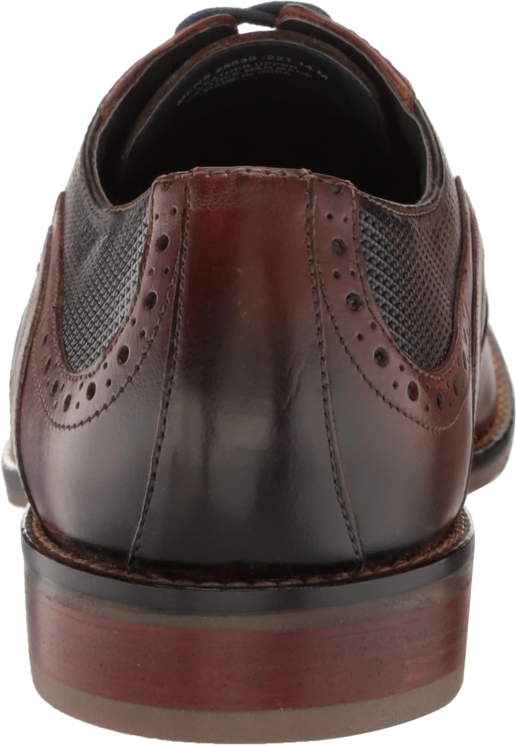 Мужские оксфорды Stacy Adams Joss Wingtip с шнуровкой, Cognac — фото 3