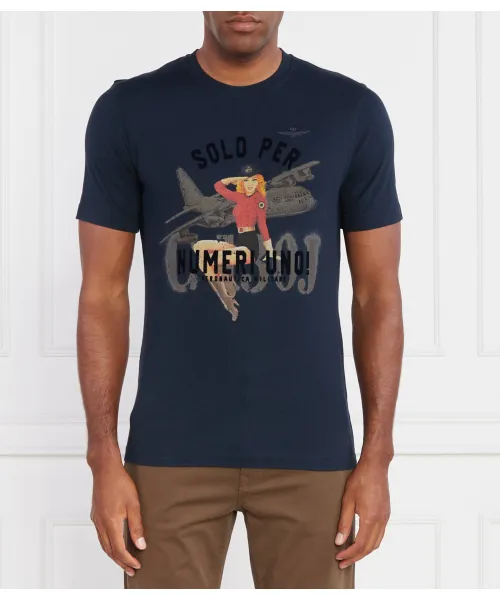 

Футболка Comfort fit Aeronautica Militare, синий