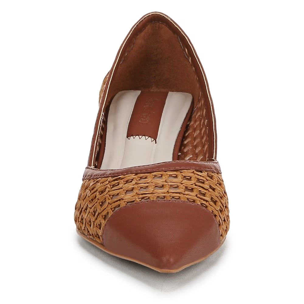 Туфли на каблуке Darcy Franco Sarto, wicker brown faux raffia — фото 3