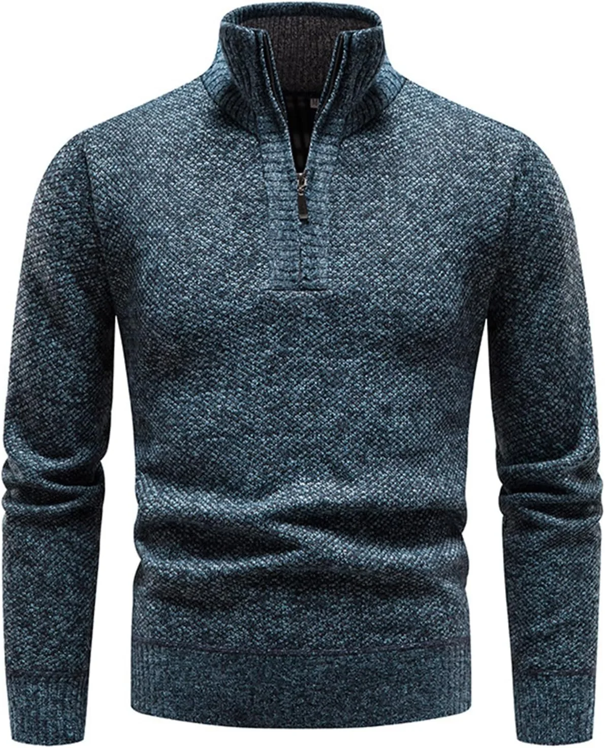 

Свитер-полузип с воротником-стойкой для мужчин, Casual, Slim Fit, длинный рукав XDFVC