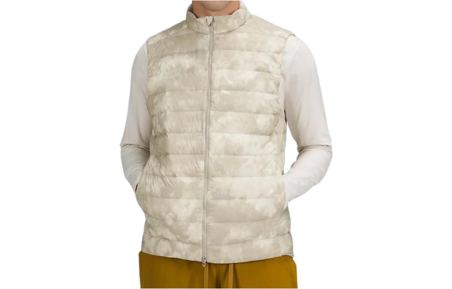 

Мужской жилет с воротником-стойкой, средней жесткости, другие Lululemon, белый opals raw linen/mwor