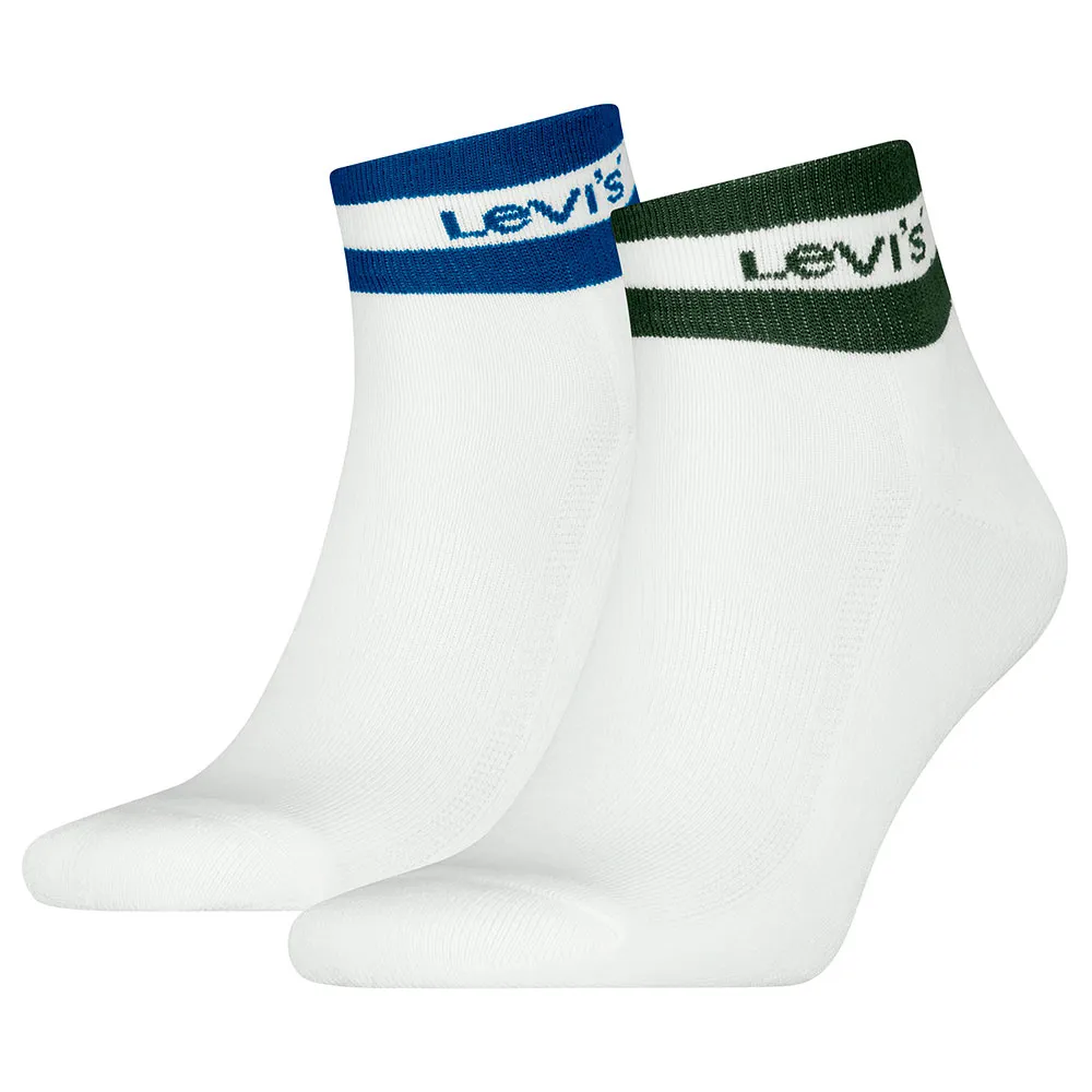 

Носки 2 шт Levi's Mid Cut Sport Stripe, белый