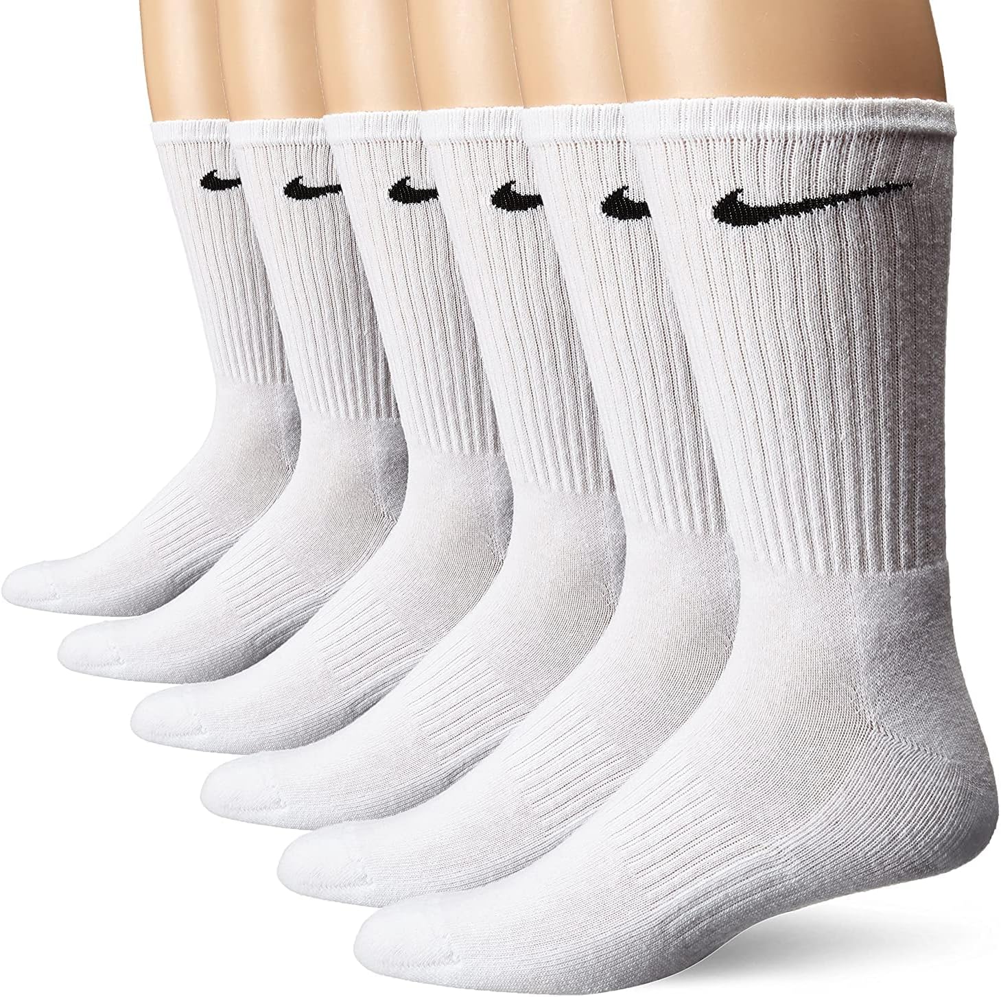 

Носки Nike унисекс-взрослые Performance Cushion Crew с резинкой (6 пар), White/Black