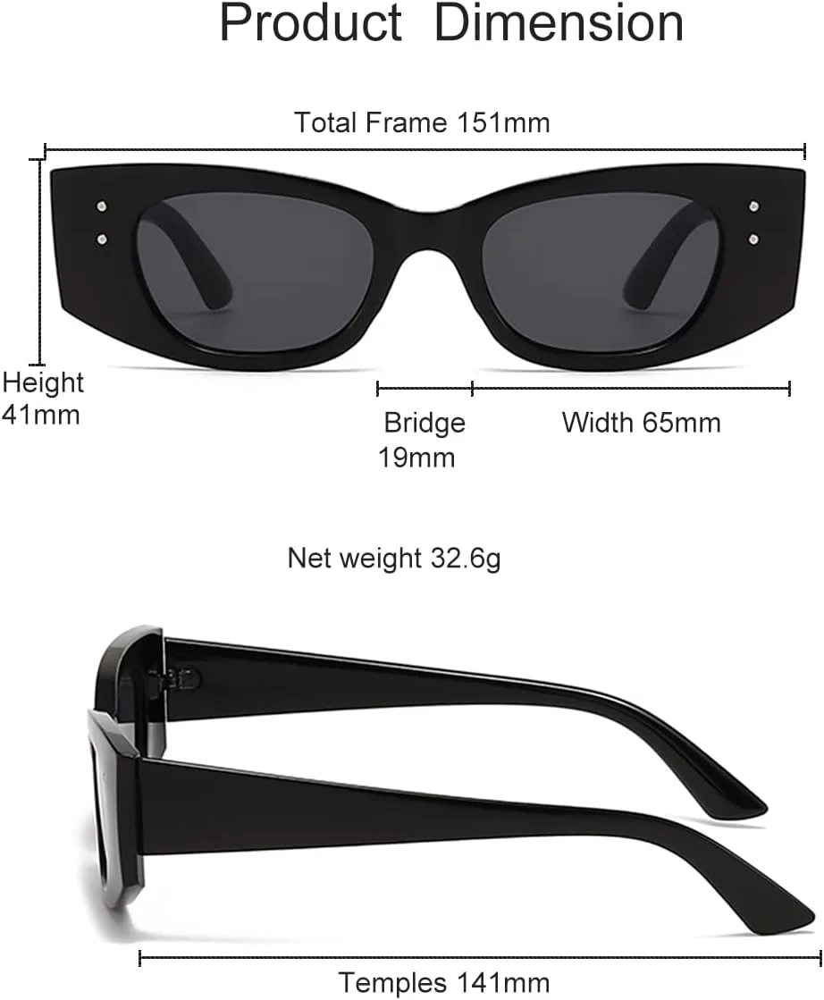 

Узкие прямоугольные солнцезащитные очки в стиле Y2K, модные темные линзы, ретро-очки для женщин, дизайнерские солнцезащитные очки Azoxus, Green Frame Dark Gray Lens