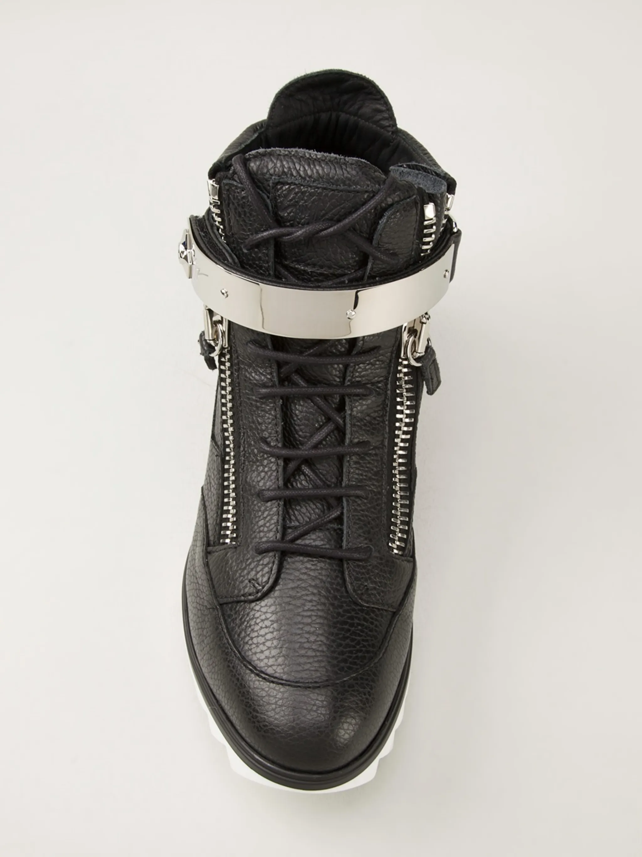 Байкерские ботинки с застежкой-молнией Giuseppe Zanotti, черный — фото 4