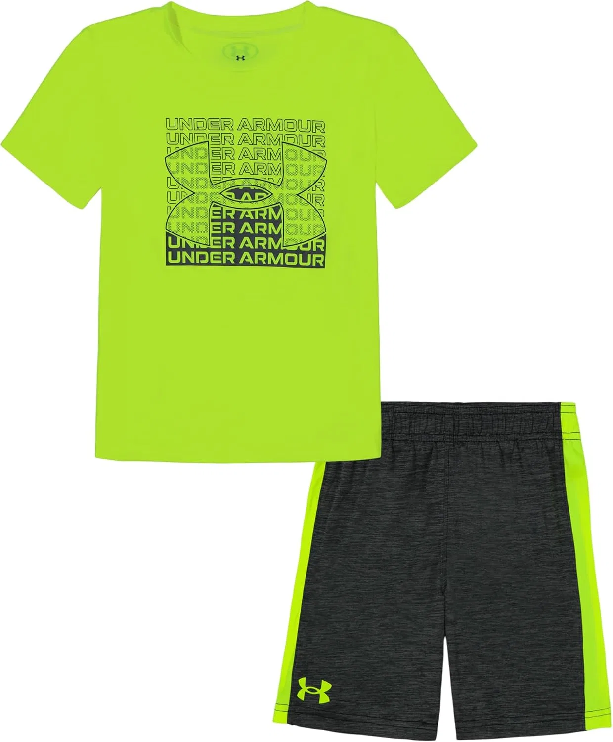 Спортивный набор для мальчиков Under Armour, футболка и шорты, Vis Yellow Panel
