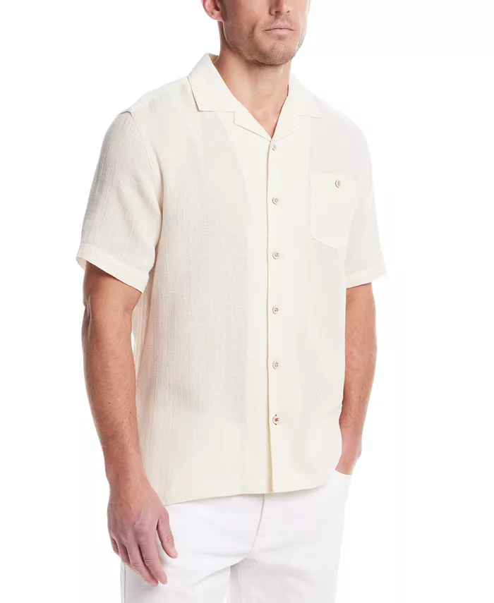 

Мужская текстурированная рубашка на пуговицах Airtex Regular-Fit в стиле кэмп Weatherproof Vintage, коричневый/бежевый