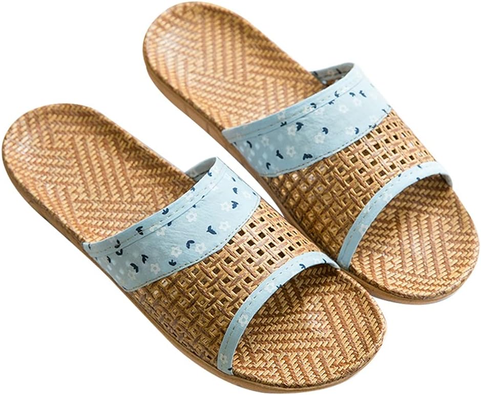 

Мужские тапочки с открытым носком, женские домашние тапочки, милые тапочки с травкой, летние домашние льняные тапочки для дома и улицы, бесшумные тапочки для деревянного пола, сандалии, дышащая обувь (Цвет: B, Размер: 37/38 EU) Kitcissl, 37/38 E...