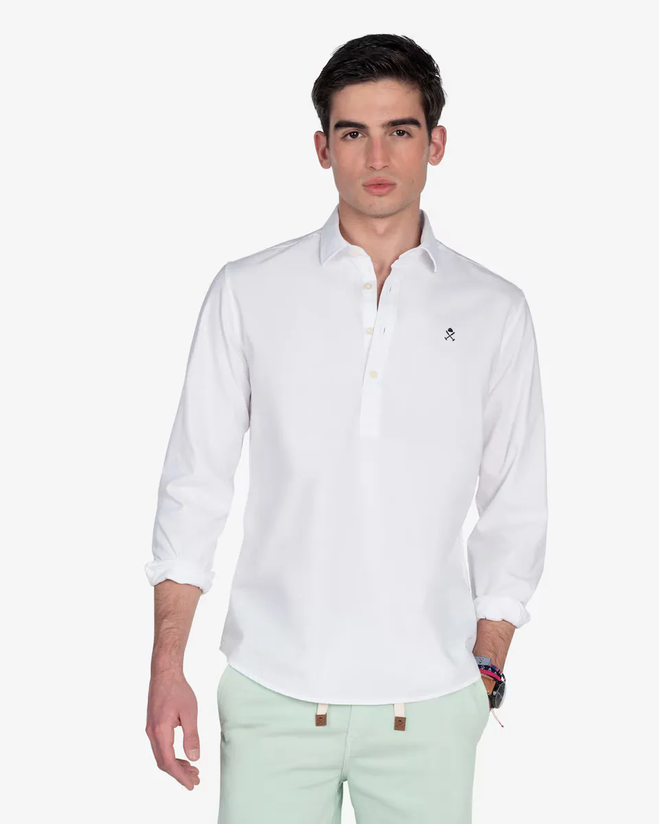 

Мужская однотонная рубашка slim fit Harper & Neyer, белый