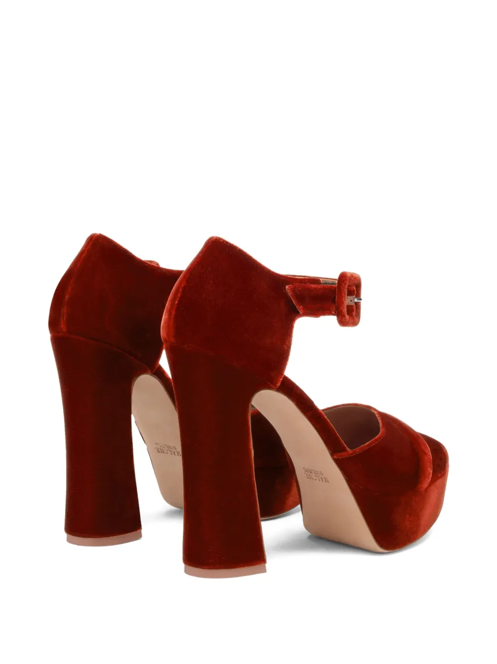 Босоножки Yuri Buckle 125 на платформе Malone Souliers, оранжевый — фото 4